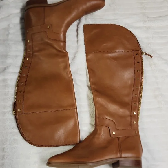 Brown Franco Sarto Roxanna Leather Boots Franco Sarto Roxanna